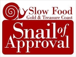 Slow Food Gold & Treasure Coast (Local Chapter) – Snail of Approval Awardee
